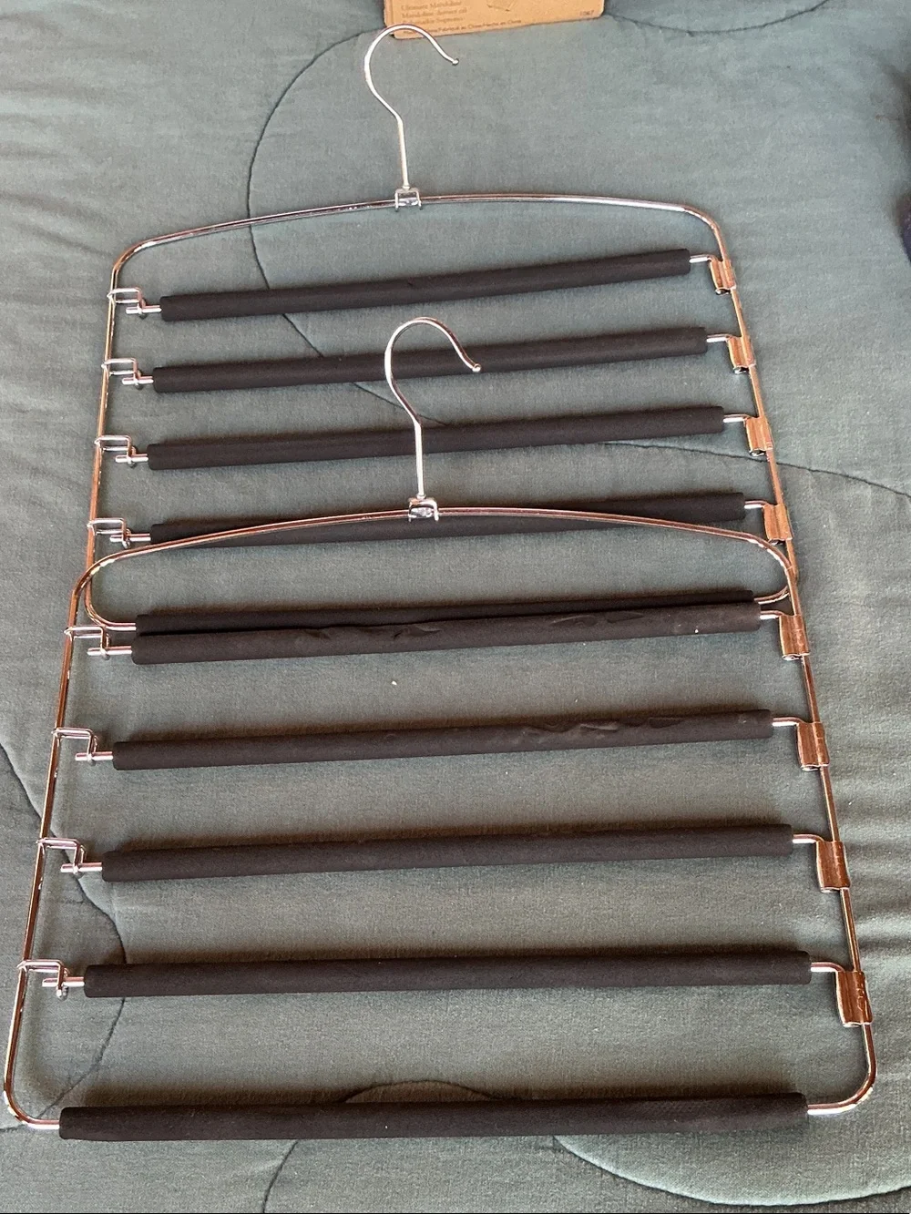 Non-Brand Multi-Tier Black non-slip Trouser & Scarf Hanger - 8 Bar